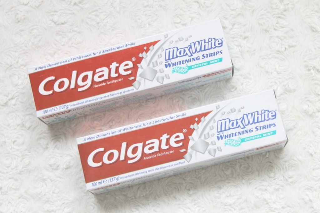 colgate max white whitening strips action tandpasta