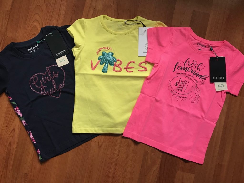 t-shirts blue seven