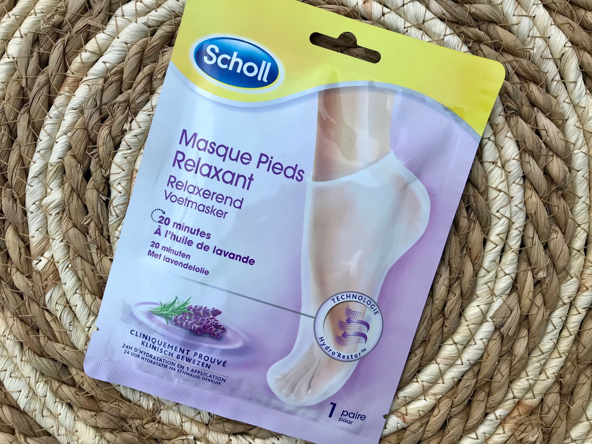 scholl relaxerend voetmasker lavendel