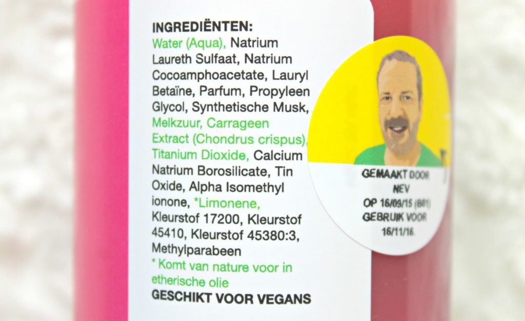 ingrediënten lush snow fairy