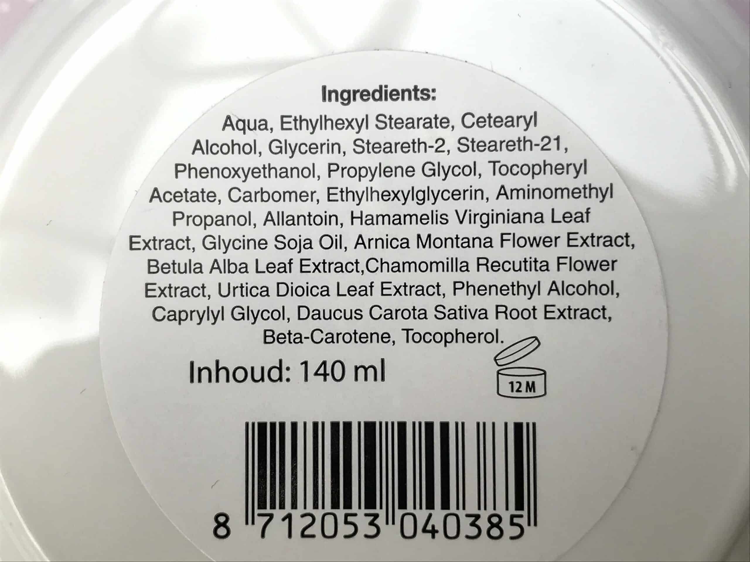 ingrediënten jacob hooy vitamine e crème