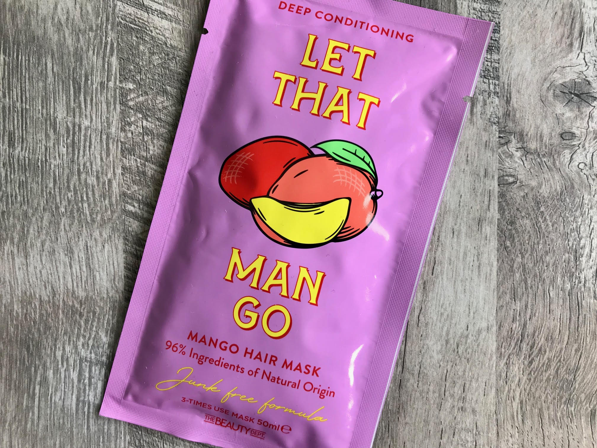 the beauty dept let that man go mango hair mask