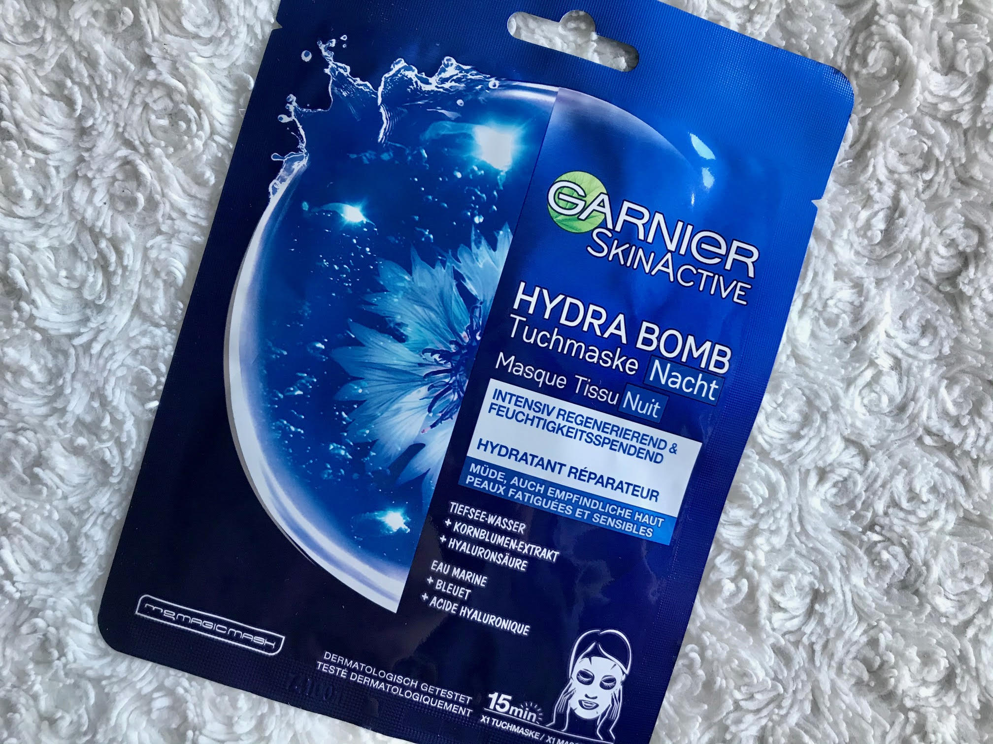 garnier hydra bomb tissuemasker nacht