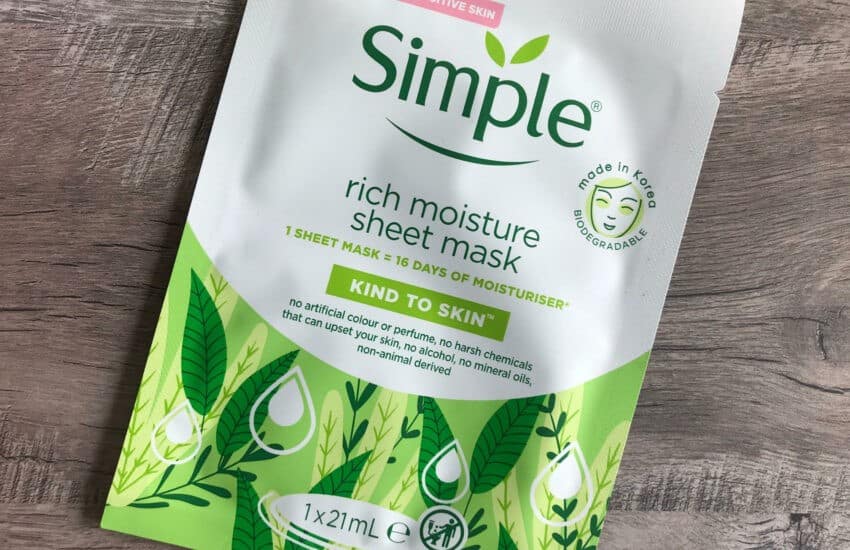 simple rich moisture sheet mask