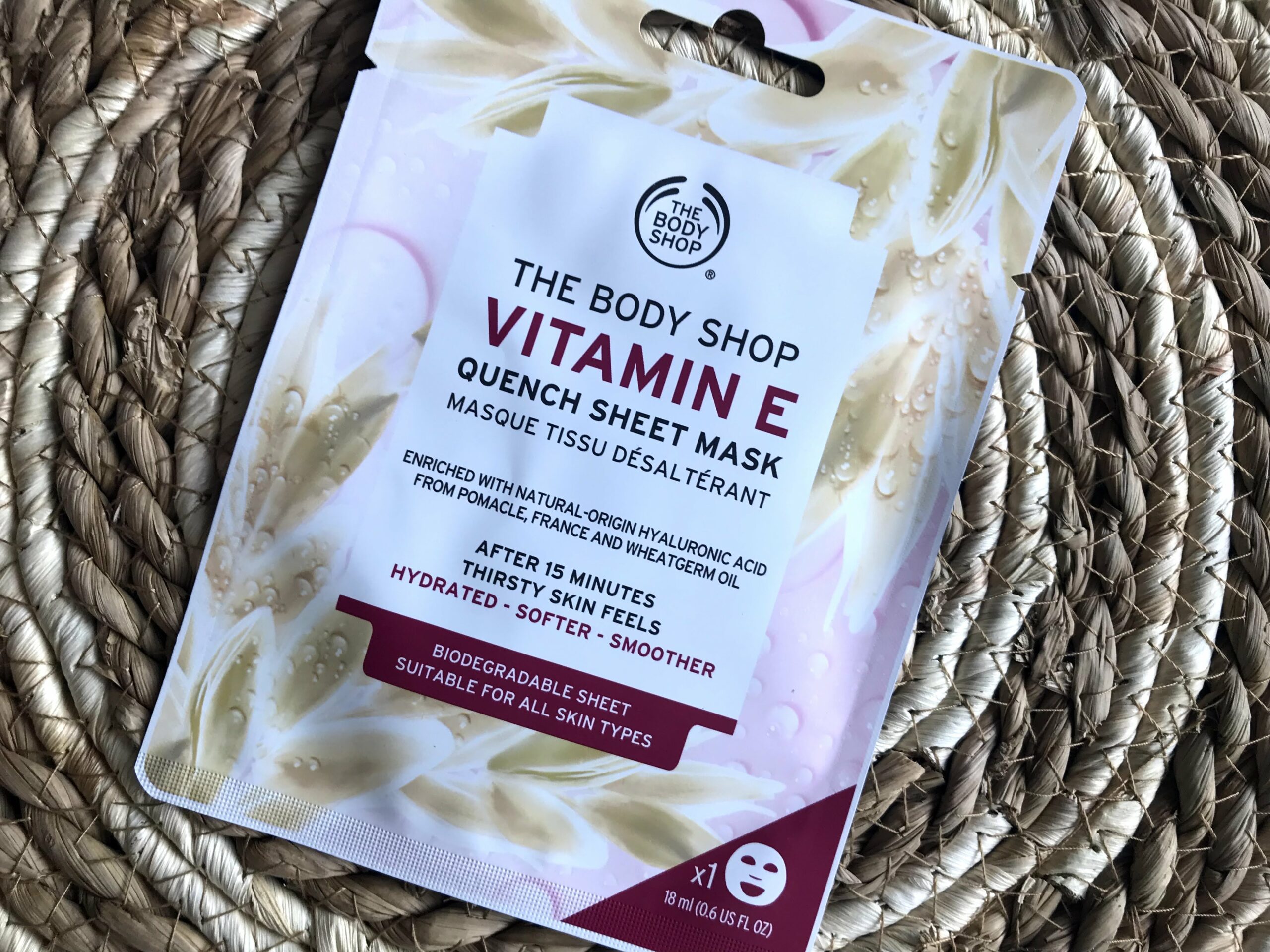 the body shop sheet mask vitamine E