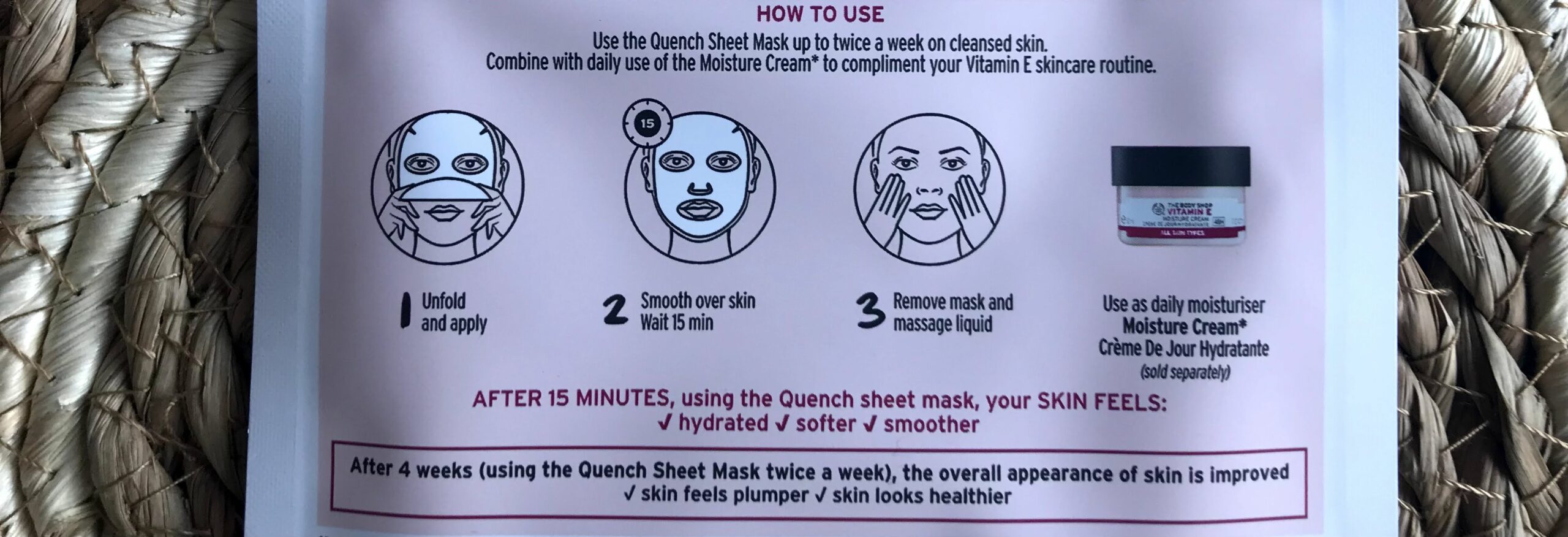 the body shop vitamin e sheet mask