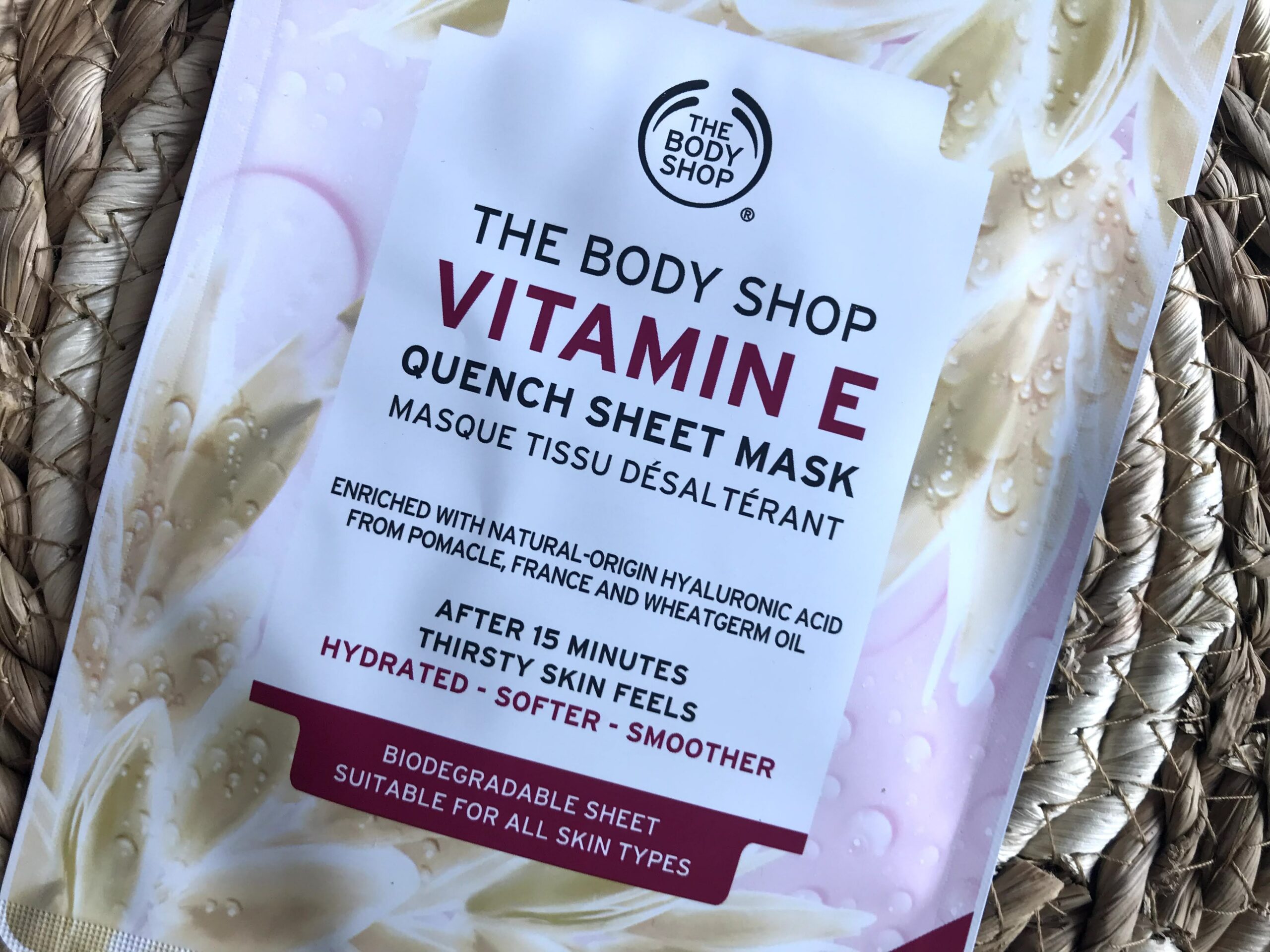 the body shop vitamine e sheet mask