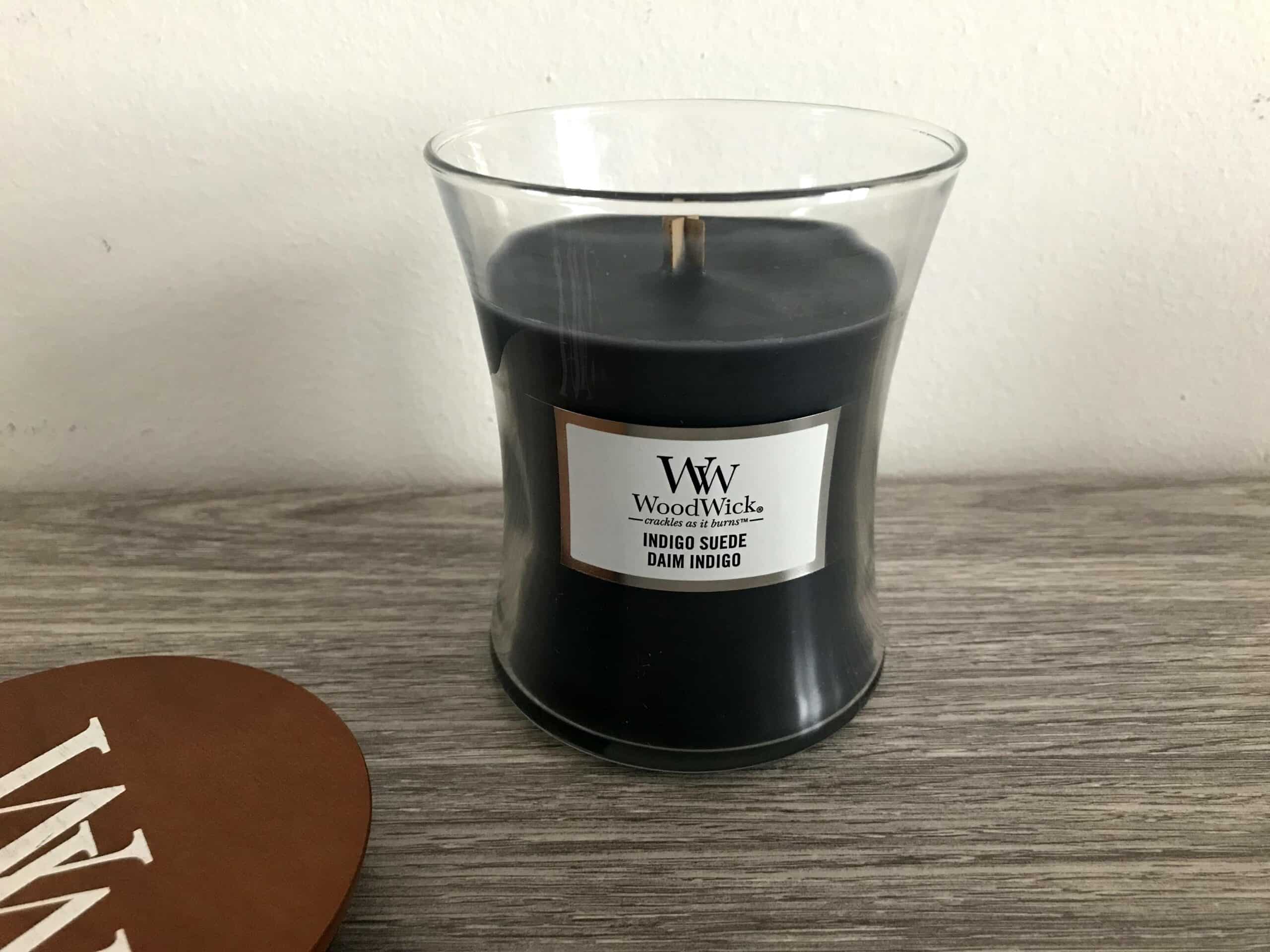 woodwick indigo suede