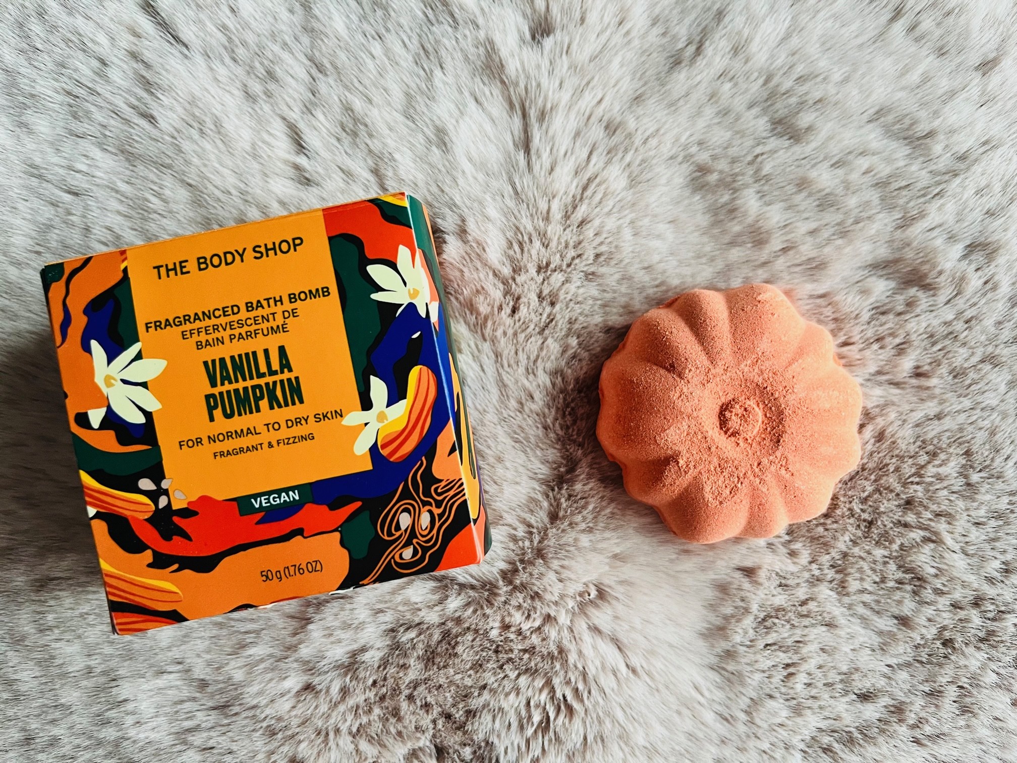 vanilla pumpkin bath bomb