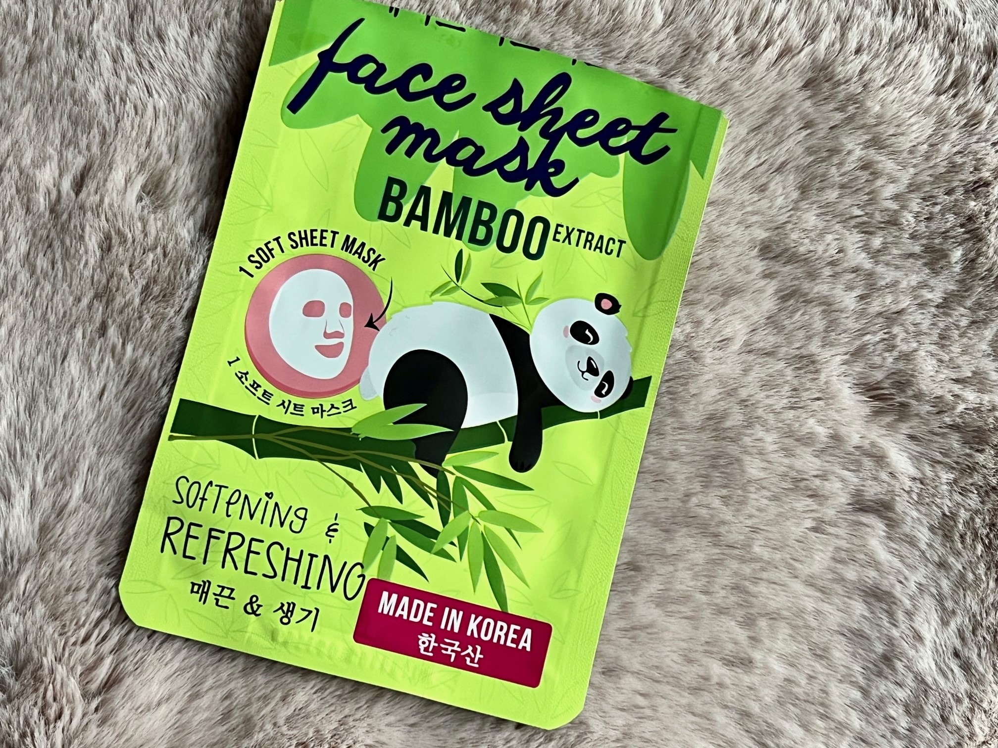 face sheet mask bamboo extract