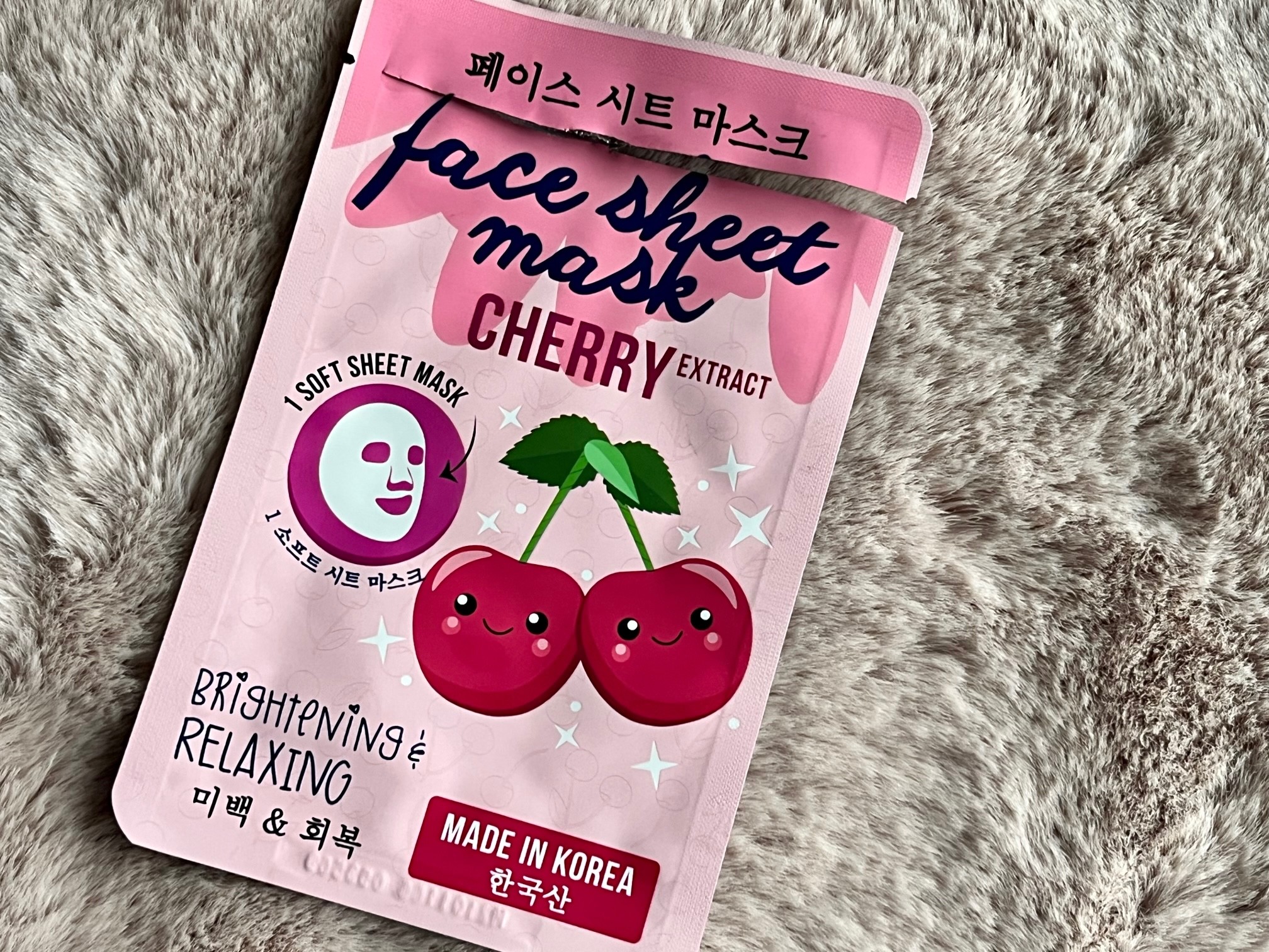 face sheet mask cherry extract