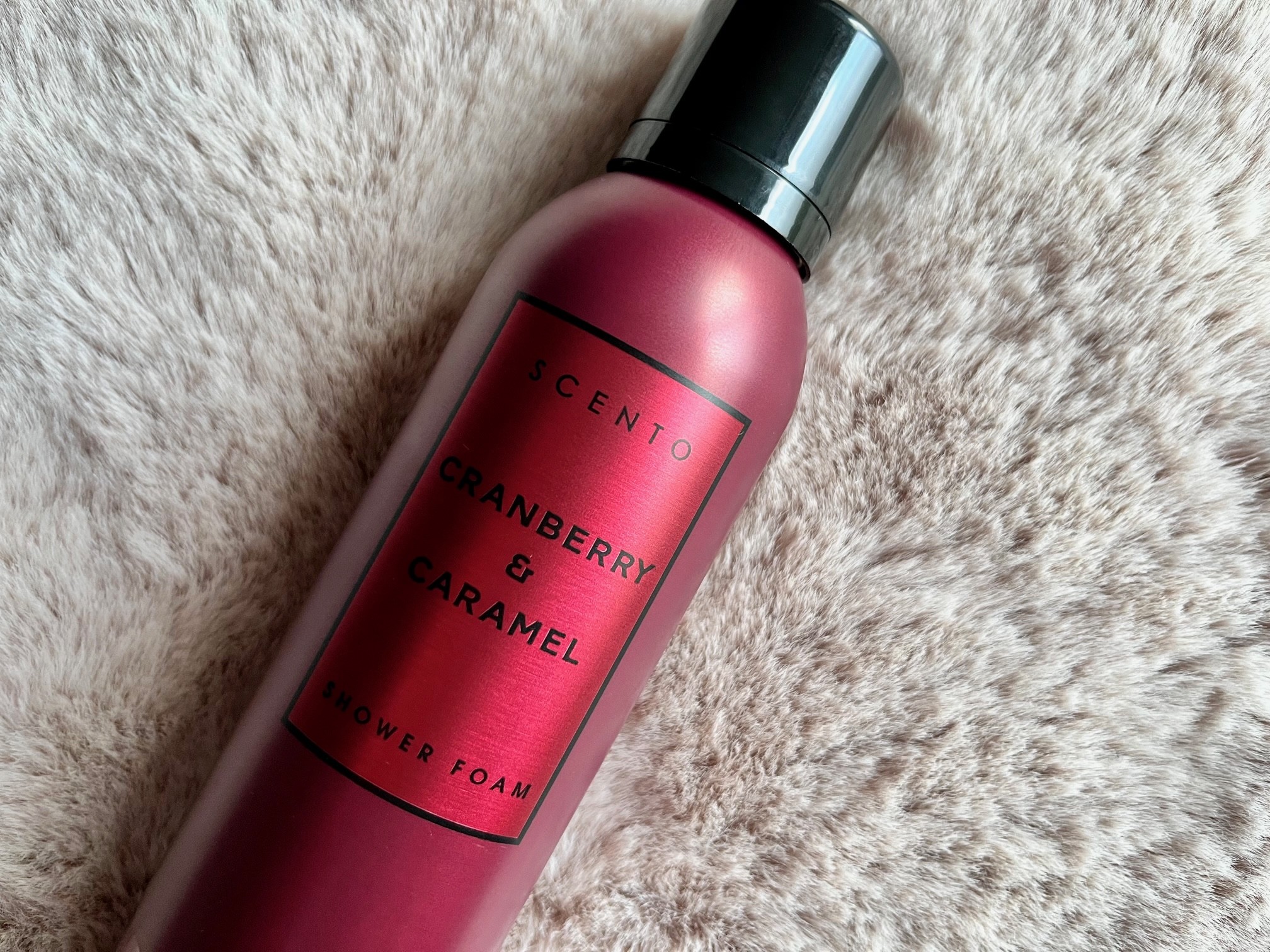 scento cranberry caramel shower foam