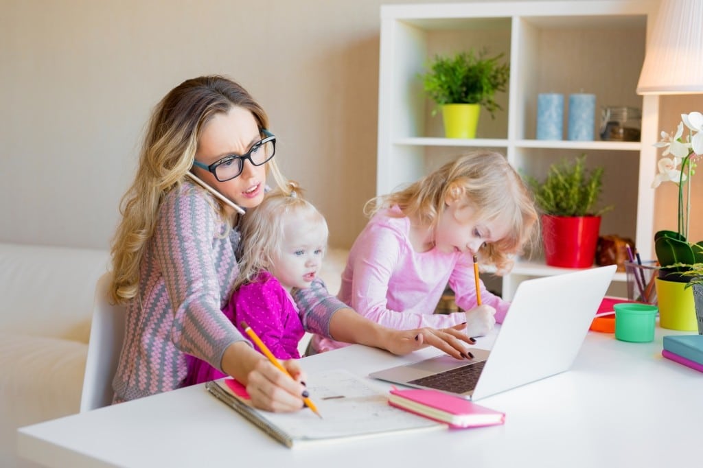 thuiswerken met kinderen