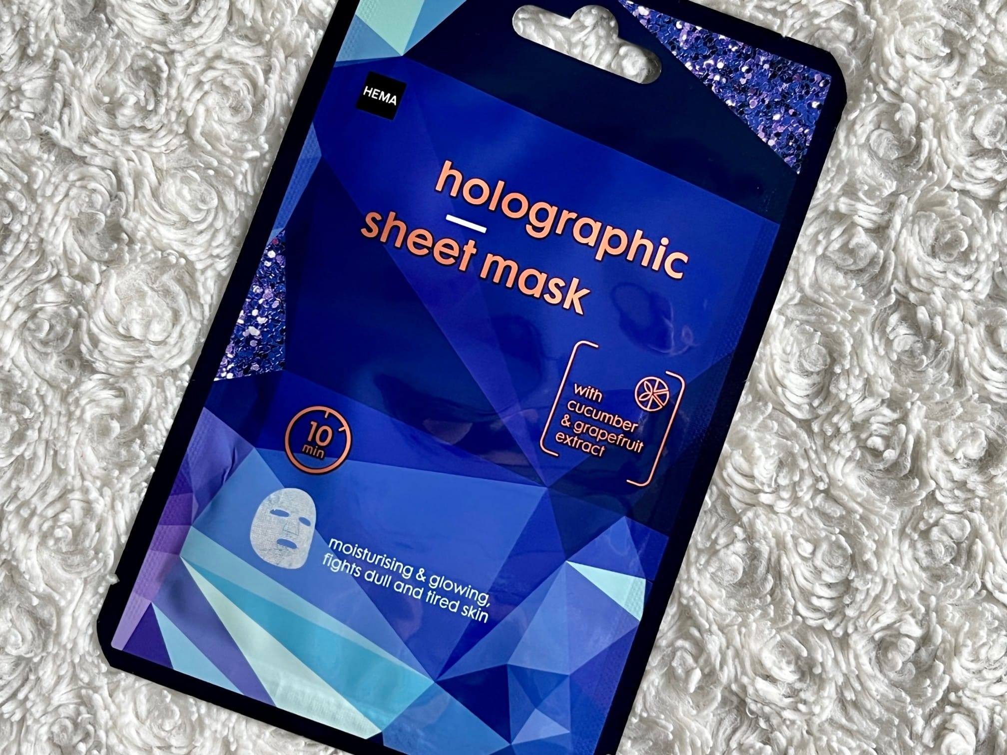 hema holographic sheet mask