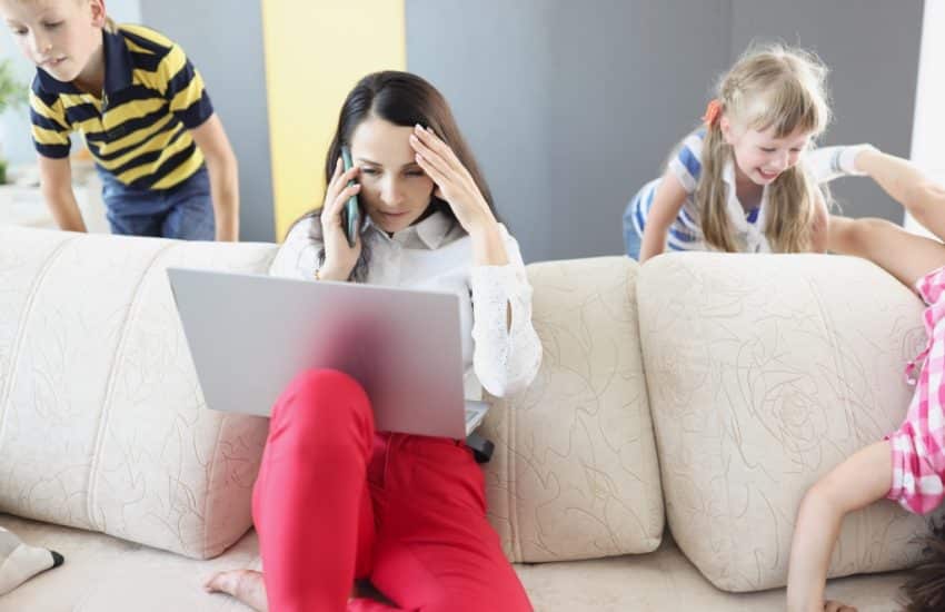 telewerken met kinderen