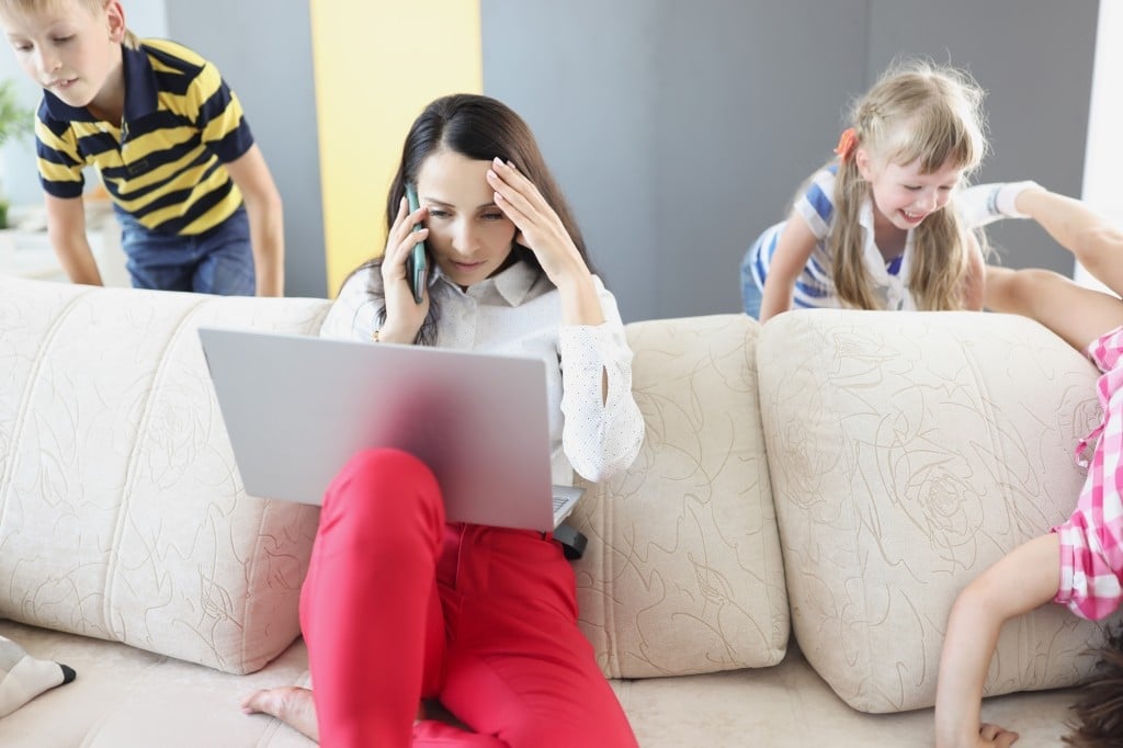 telewerken met kinderen