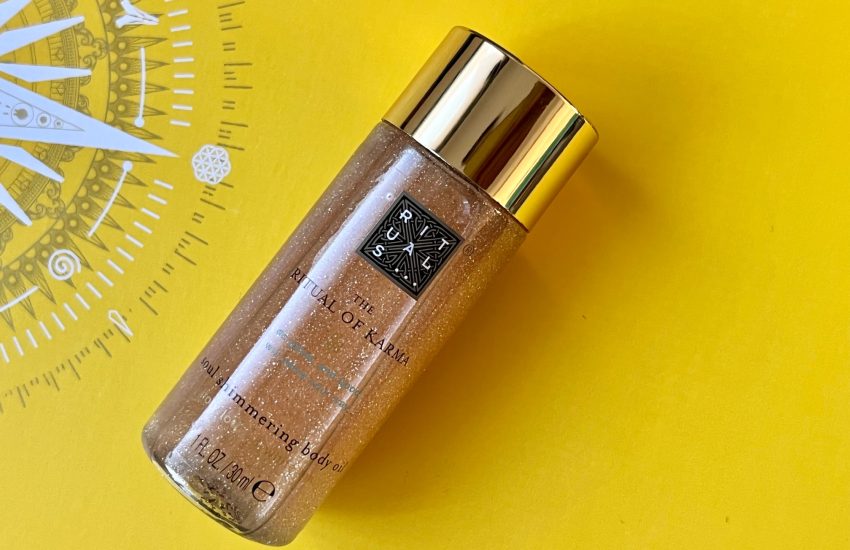 the ritual of karma shimmering body oil