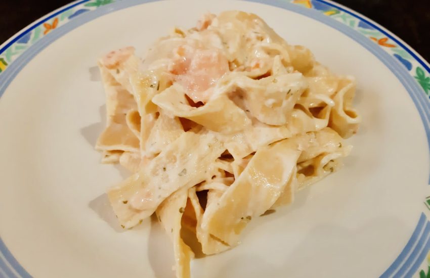 tagliatelle met gerookte zalm