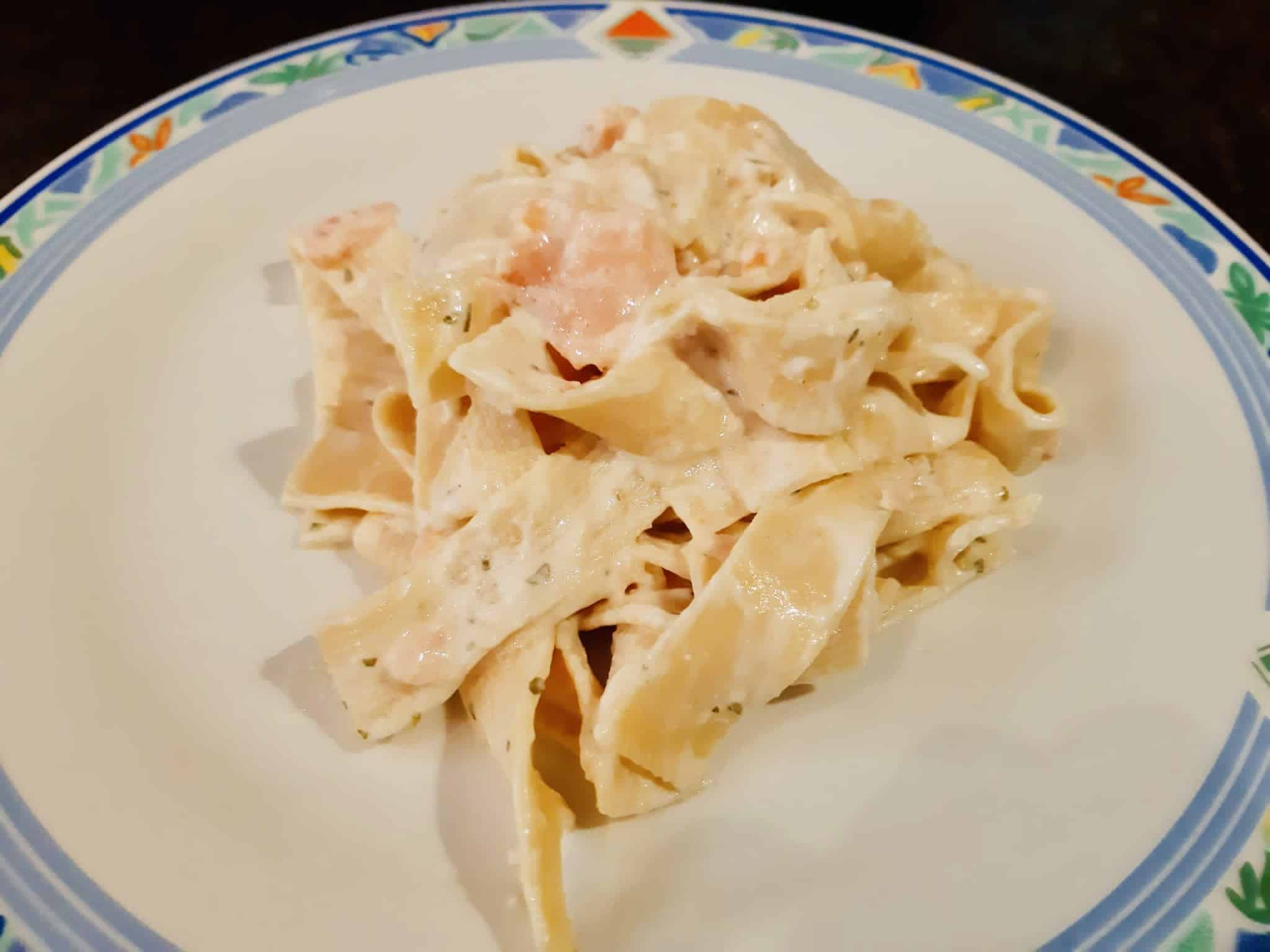 tagliatelle met gerookte zalm