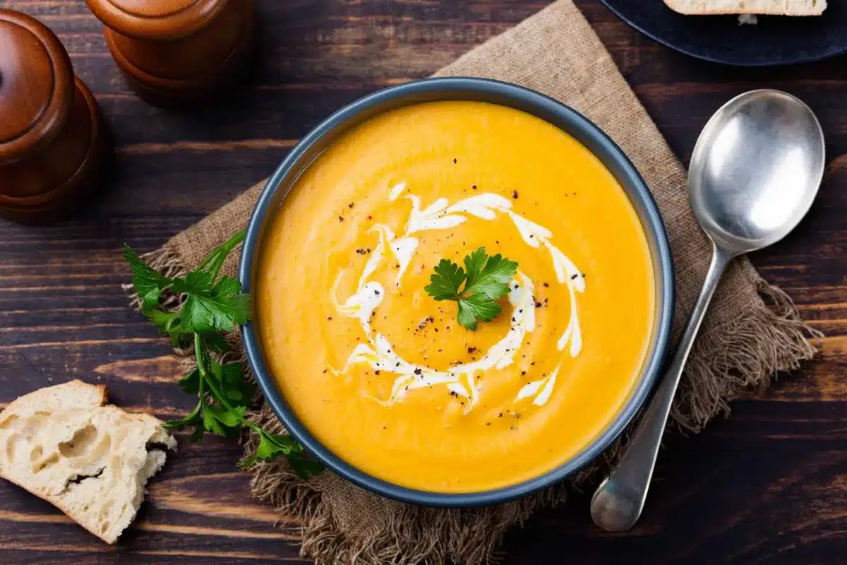currysoep met pompoen en pastinaak