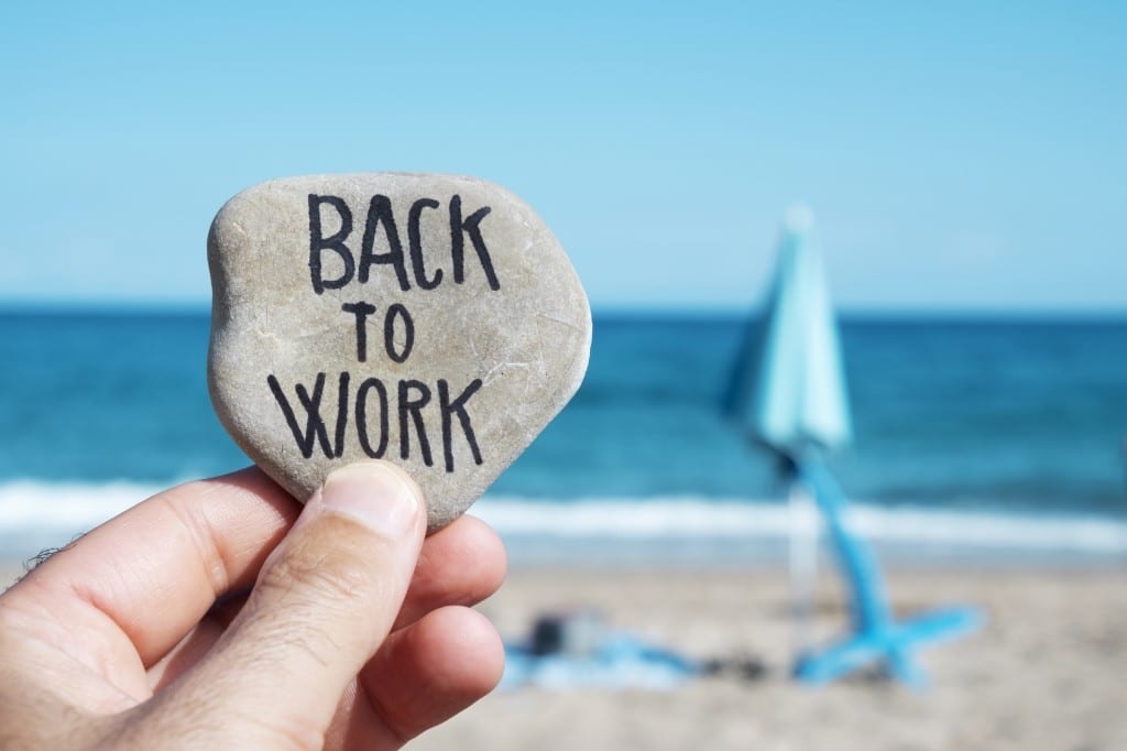 gemotiveerd weer aan het werk na de vakantie