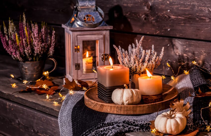 herfst decoratie buiten