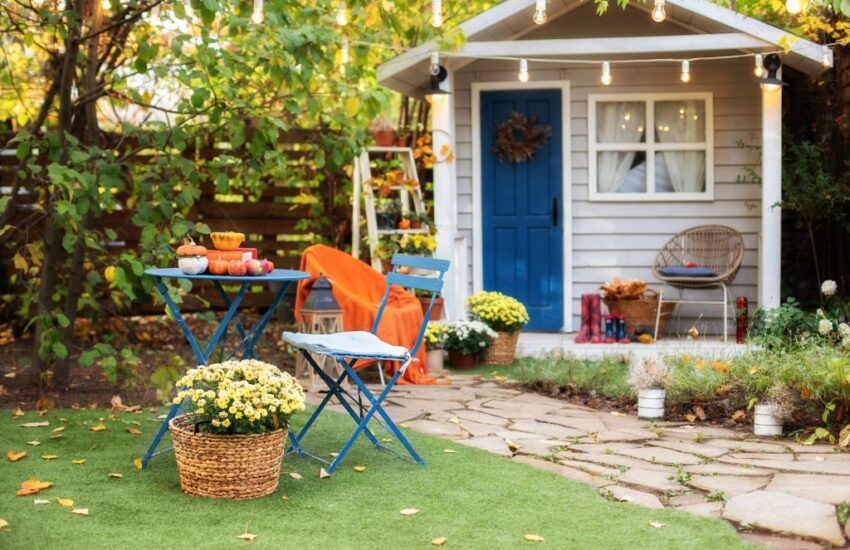 herfstdecoratie tuin