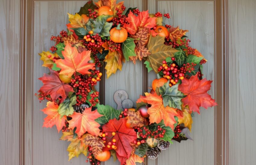 herfstkrans voordeur