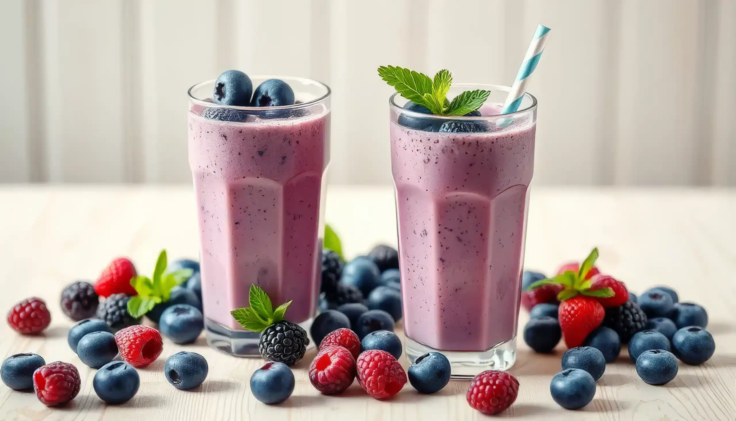 blauwe bessen smoothie
