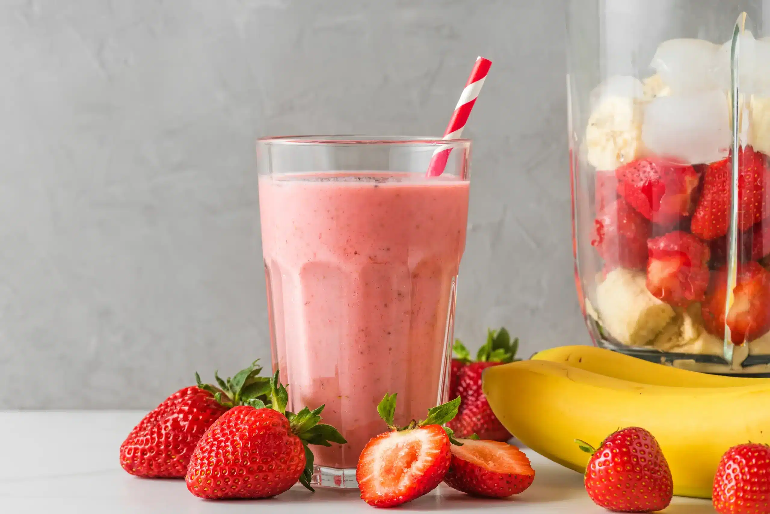 smoothie aardbei banaan melk